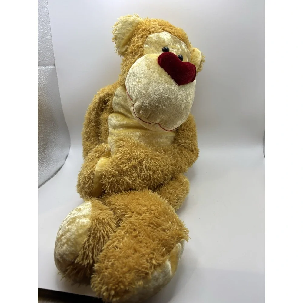 Dankin Hanging Hook Loop Heart Nose Valentine Monkey Plush Large 20